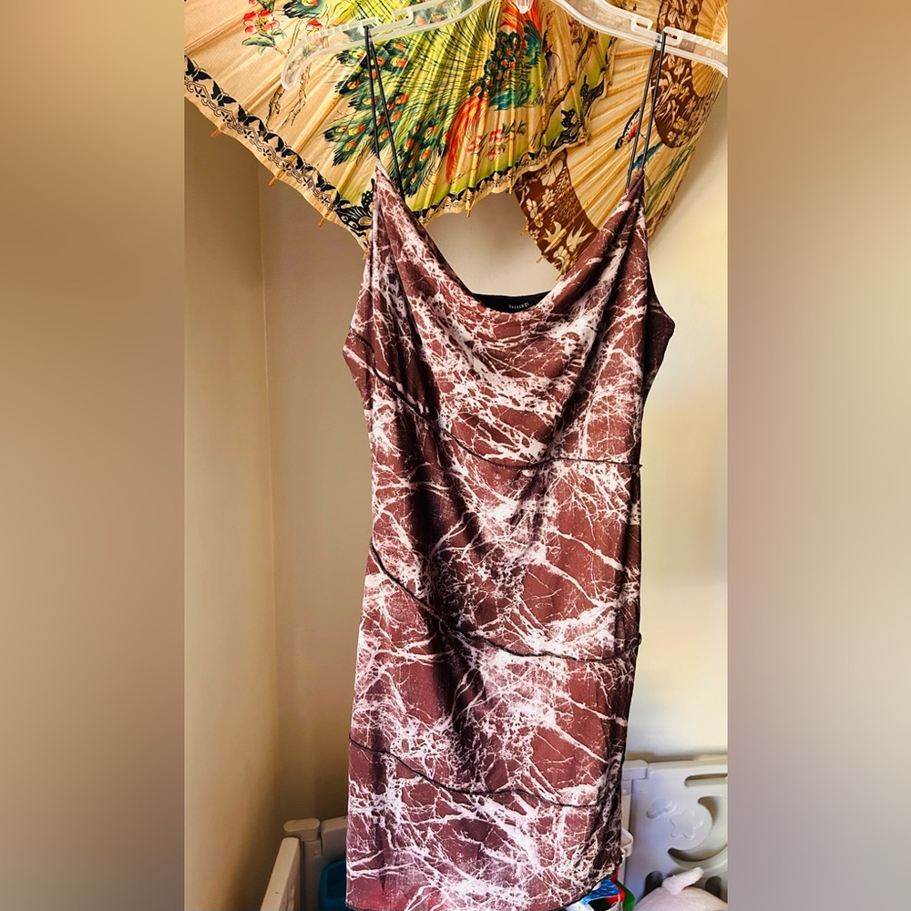 Forever 21 Cowl Necked Tie Dyed Mini Dress
